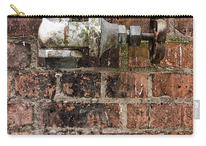 Urban Zip Pouch featuring the photograph Old valve by Nigel R Bell