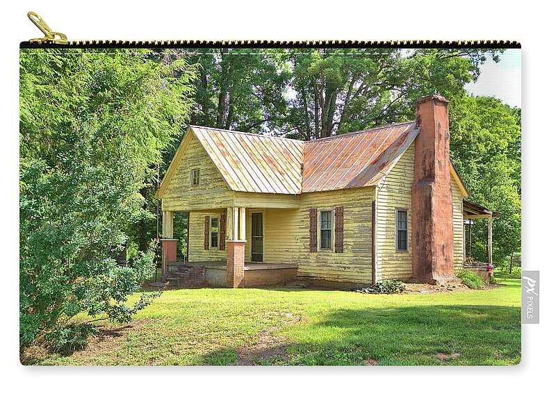 10345 Zip Pouch featuring the photograph Old Yellow House by Gordon Elwell