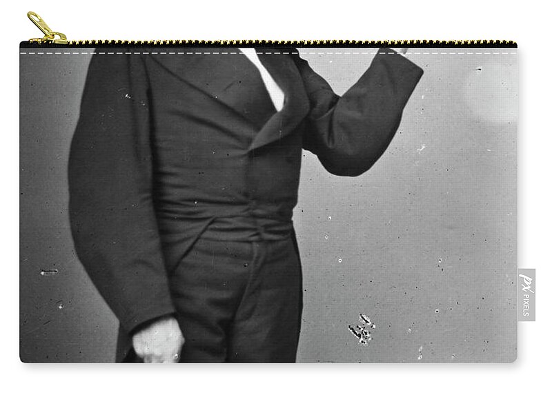 19th Century Zip Pouch featuring the photograph Ole Bornemann Bull (1810-1880) by Granger