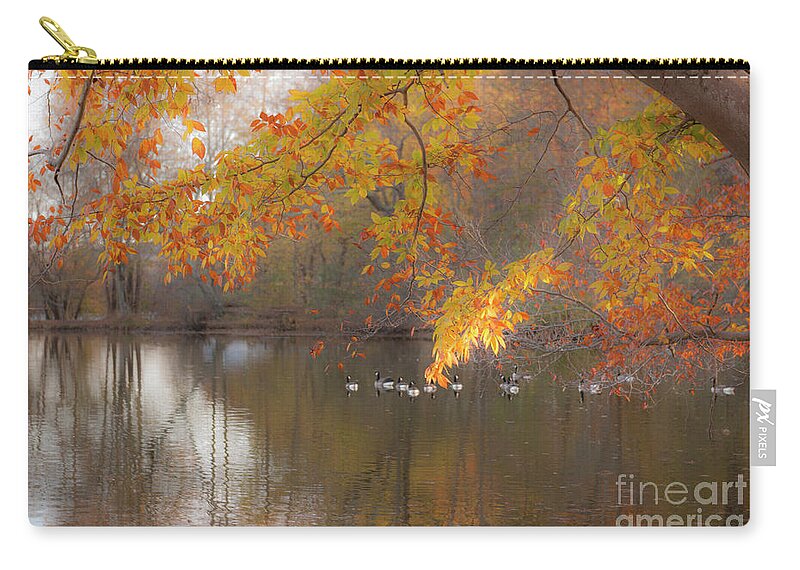 Pond Carry-all Pouch featuring the photograph Peavefull Pond Reflections by Dale Powell