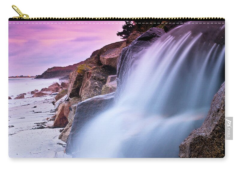 Scenics Zip Pouch featuring the photograph On The Beach by Ulrich Mueller