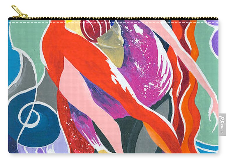 Canvas Prints Zip Pouch featuring the painting On The Stage - Onegin in my eyes by Elisabeta Hermann