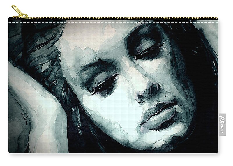 Adele Zip Pouch featuring the painting One and Only by Laur Iduc