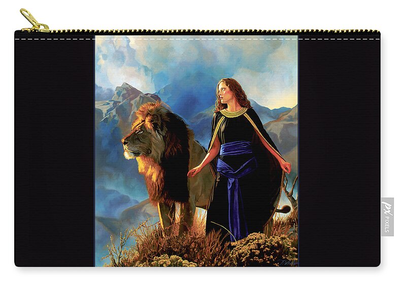 Whelan Art Zip Pouch featuring the painting One Day as a Lion by Patrick Whelan