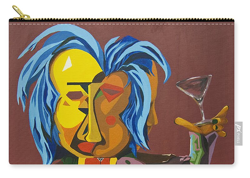 Drink Zip Pouch featuring the painting One More Time by James Lavott