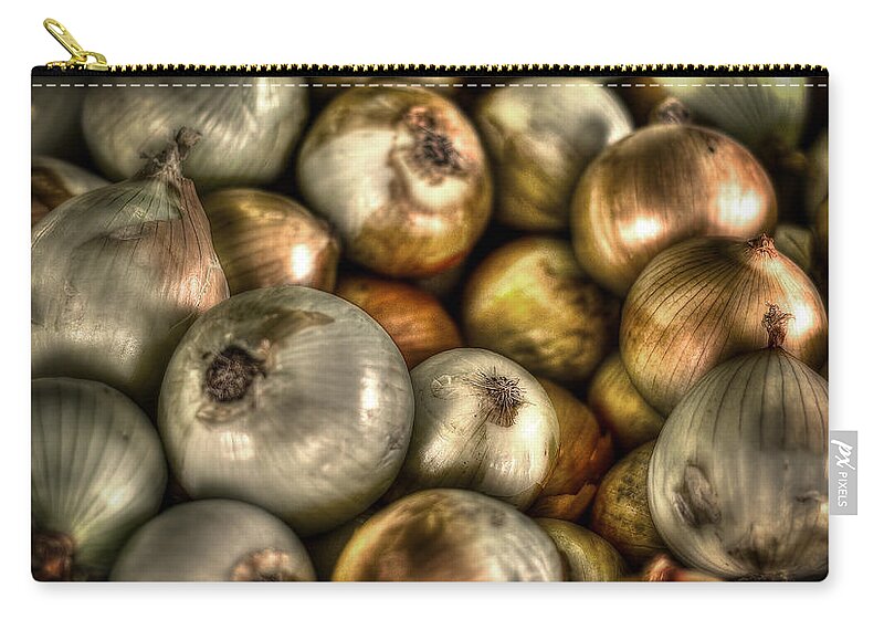 Onions Zip Pouch featuring the photograph Onions by David Morefield