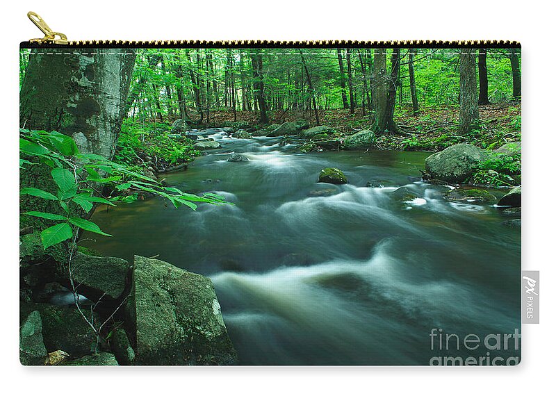 Boulders Zip Pouch featuring the photograph Onwards to the Sound by JG Coleman