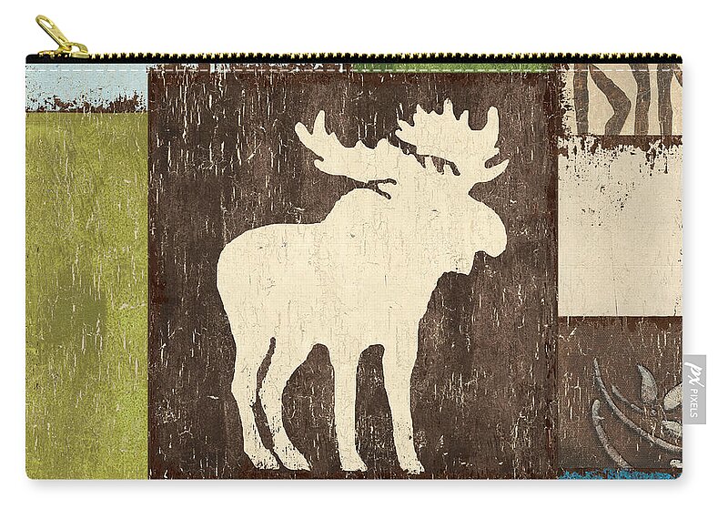 Lodge Zip Pouch featuring the painting Open Season 1 by Debbie DeWitt