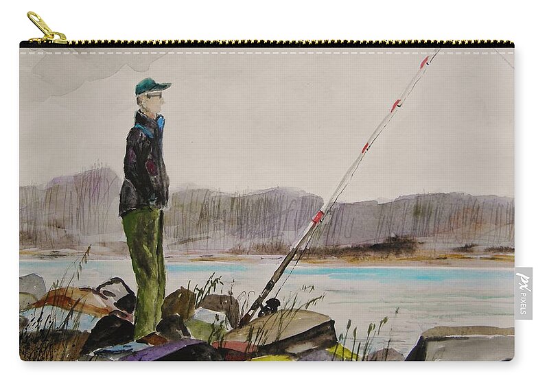 Opening Day Zip Pouch featuring the painting Opening Day by John Williams