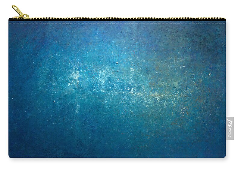 Derek Kaplan Art Carry-all Pouch featuring the painting Opt.1.15 Mr Blue Sky by Derek Kaplan