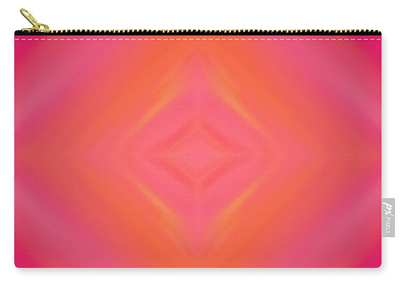 Andee Design Abstract Zip Pouch featuring the digital art Orange And Raspberry Sorbet Abstract 4 by Andee Design