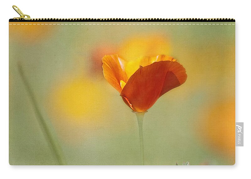 Flower Zip Pouch featuring the photograph Orange Crush - California Poppy by Kim Hojnacki