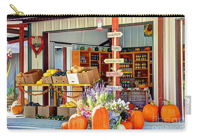 Colorado Zip Pouch featuring the photograph Orchard Valley Market by Bob Hislop