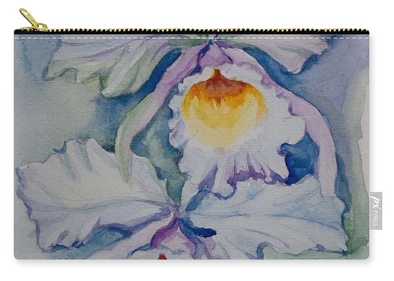 Orchids Zip Pouch featuring the painting Orchids by Jyotika Shroff
