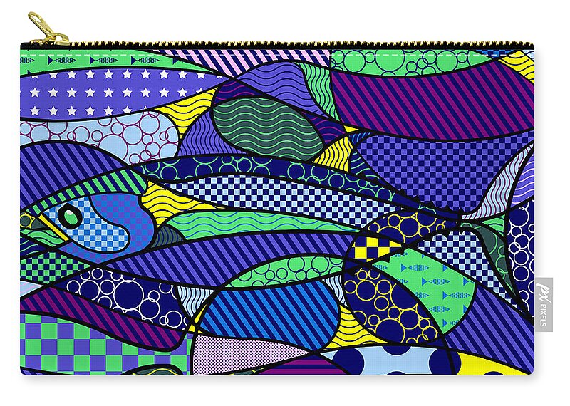 Colorful Zip Pouch featuring the digital art Oregon Memories by Randall J Henrie