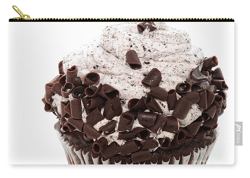 Andee Design Chocolate Zip Pouch featuring the photograph Oreo Cookie Cupcake 2 by Andee Design