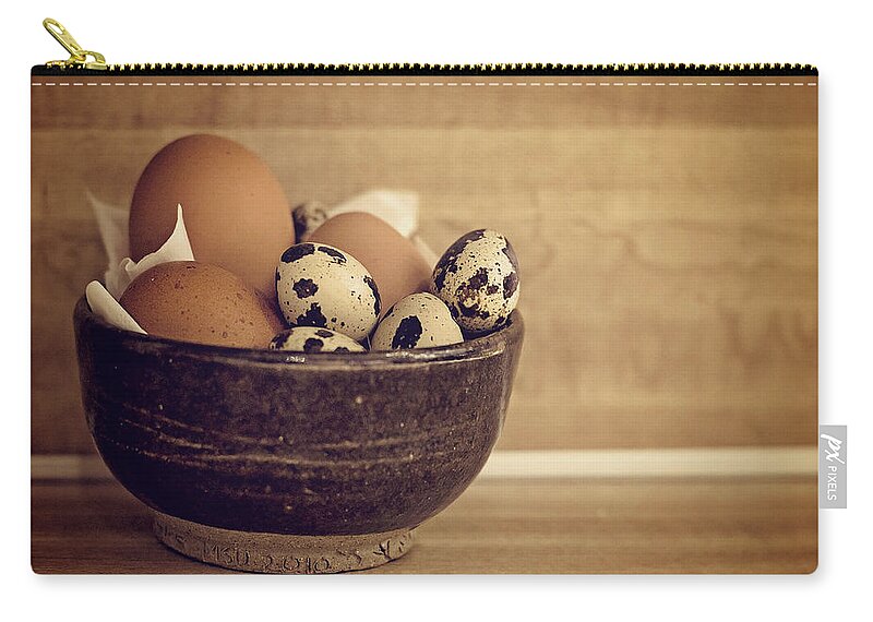 Egg Zip Pouch featuring the photograph Organic by Heather Applegate