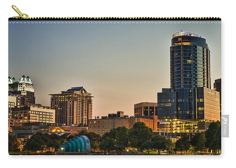 Florida Zip Pouch featuring the photograph Orlando Skyline by Stefan Mazzola