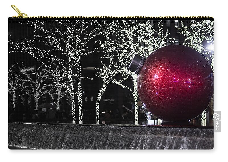 Christmas Zip Pouch featuring the photograph Ornamental Falls by Scott Wyatt