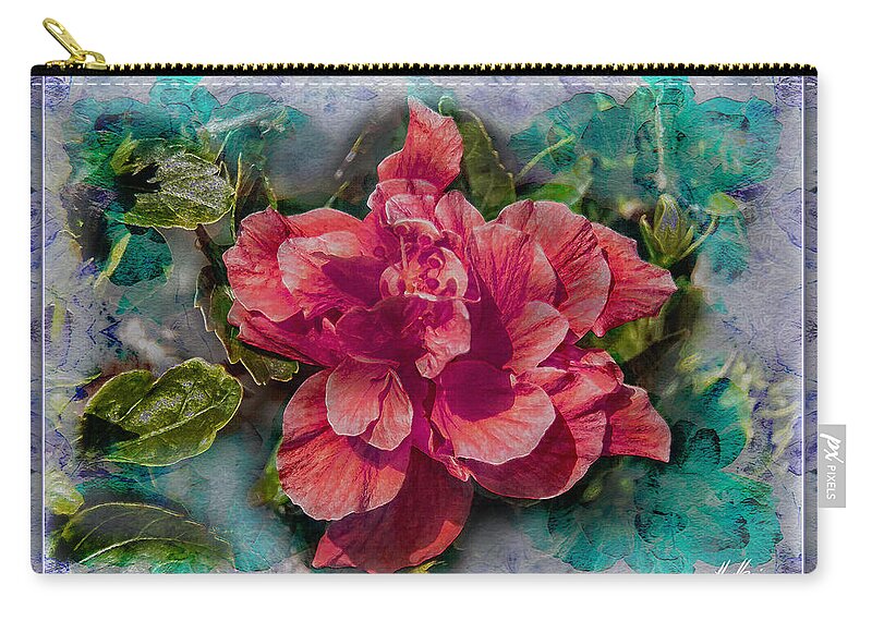 Hibiscus Zip Pouch featuring the photograph Ornamental Marshmallow by Hanny Heim