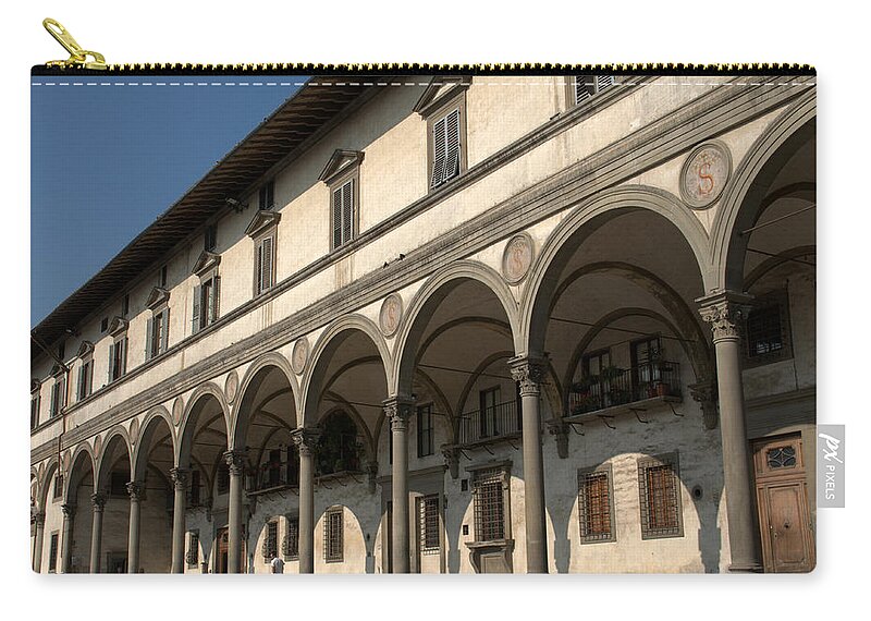 Florence Zip Pouch featuring the photograph Orphanage Florence by Caroline Stella