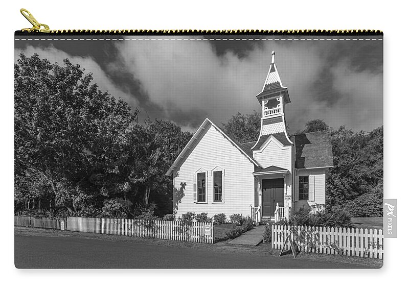 Oysterville Zip Pouch featuring the photograph Oysterville Church #5 by Mike Penney