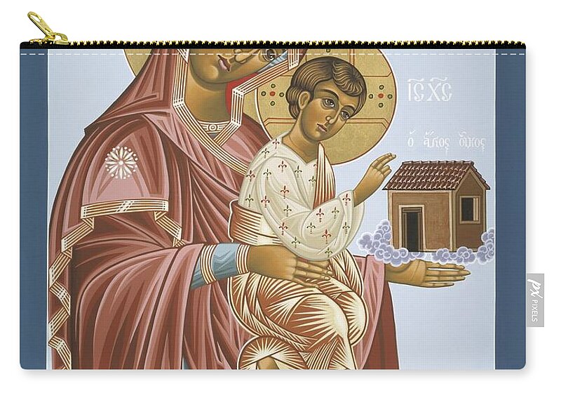 Icons Zip Pouch featuring the painting Our Lady of Loretto 033 by William Hart McNichols