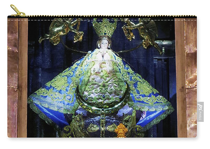 Claudia's Art Dream Zip Pouch featuring the photograph Our Lady Of San Juan de los Lagos by Claudia Ellis