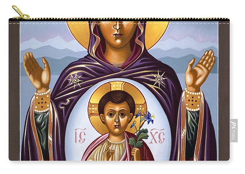 William Hart Mcnichols Carry-all Pouch featuring the painting Our Lady of the New Advent Gate of Heaven 003 by William Hart McNichols
