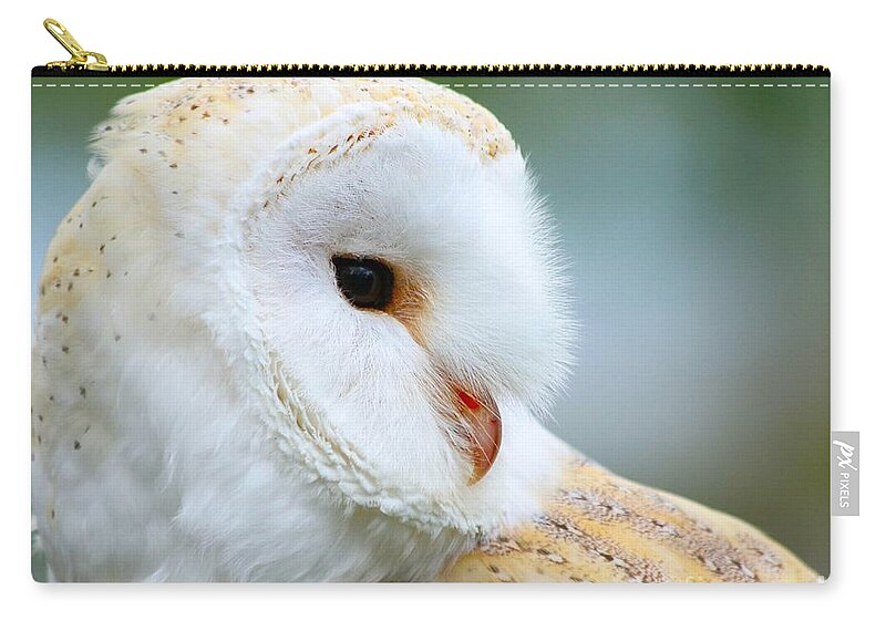 Owls Zip Pouch featuring the photograph Over her shoulder by Heather King