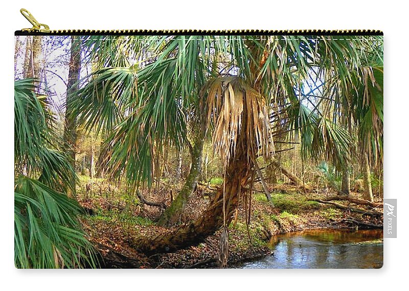 Creek Zip Pouch featuring the photograph Over the Creek by Sheri McLeroy