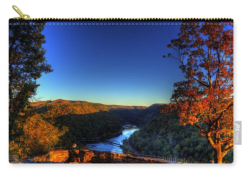River Zip Pouch featuring the photograph Overlook in the Fall by Jonny D