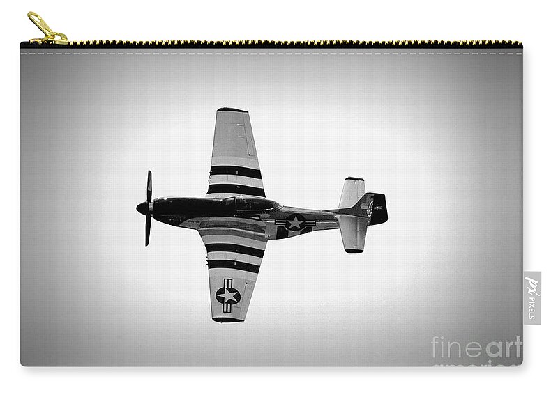 P-51 Zip Pouch featuring the photograph P51 King of the Skies by Kevin Fortier