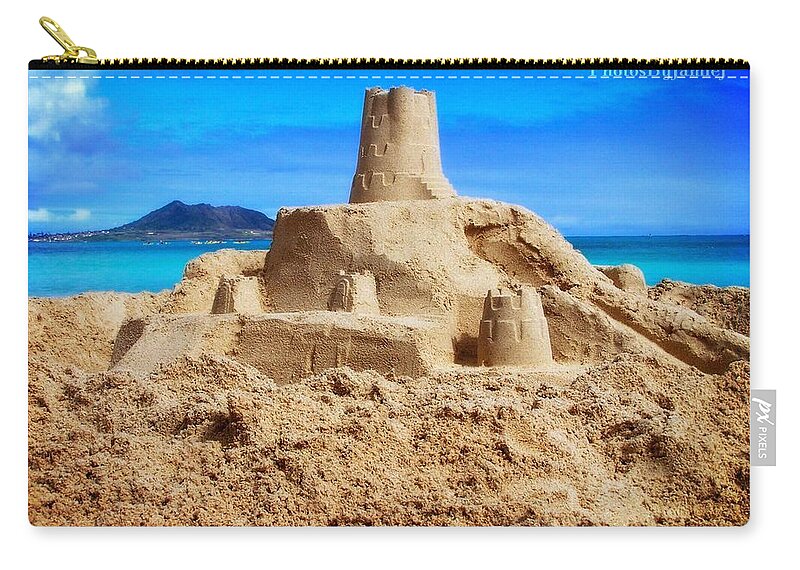 Sand Zip Pouch featuring the photograph Pacific Moat by Jamie Johnson
