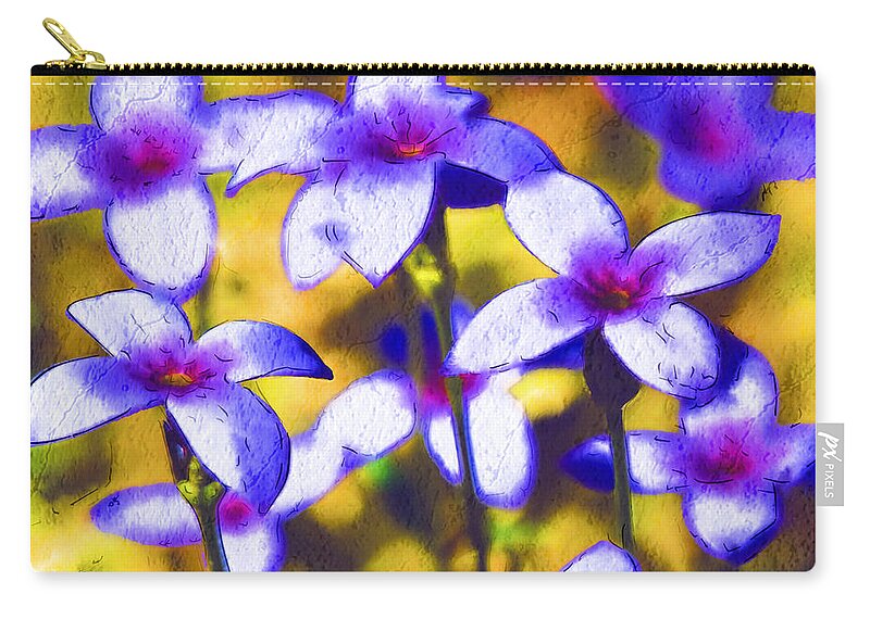 Houstonia Pusilla Zip Pouch featuring the photograph Painted Bluets by Kathy Clark