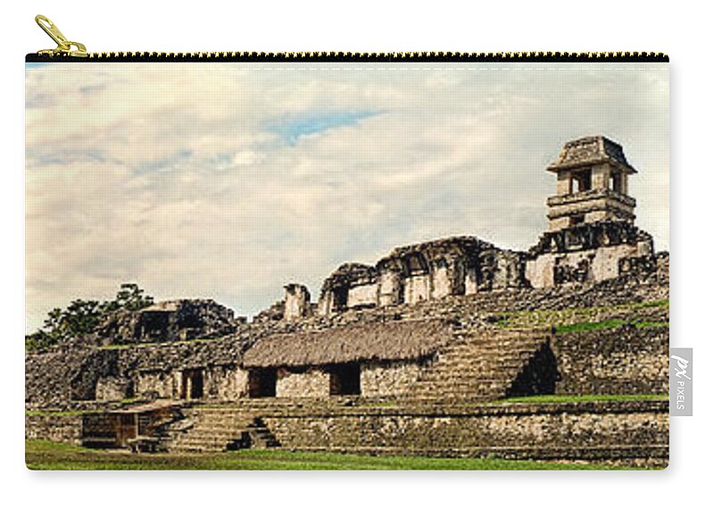 Palenque Carry-all Pouch featuring the photograph Palenque Panorama Unframed by Weston Westmoreland