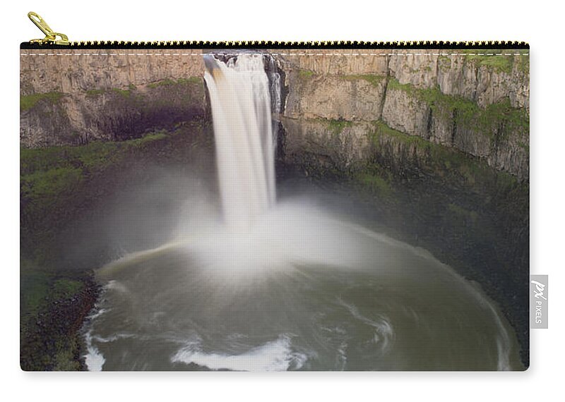 Feb0514 Zip Pouch featuring the photograph Palouse Falls Washington by Kevin Schafer
