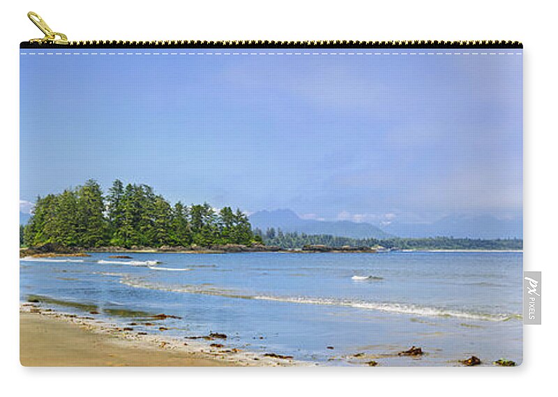 Pacific Carry-all Pouch featuring the photograph Panorama of Pacific coast on Vancouver Island by Elena Elisseeva