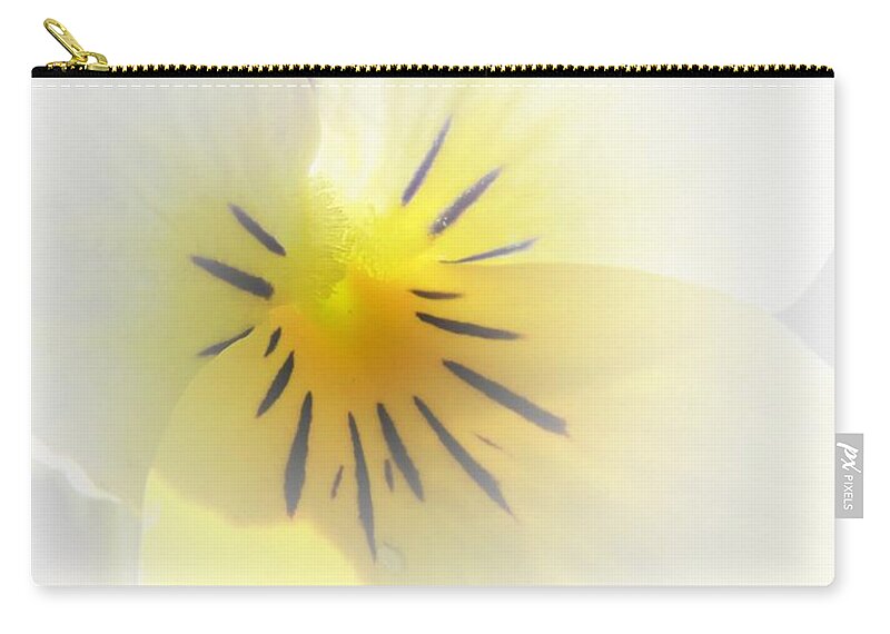 Pansy Zip Pouch featuring the photograph Pansy by Scott Cameron