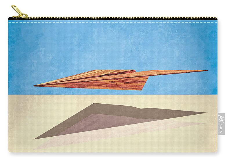 Aircraft Zip Pouch featuring the photograph Paper Airplanes of Wood 14 by YoPedro