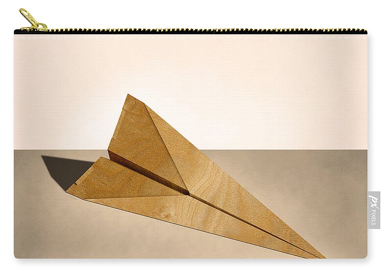 Aircraft Zip Pouch featuring the photograph Paper Airplanes of Wood 15 by YoPedro