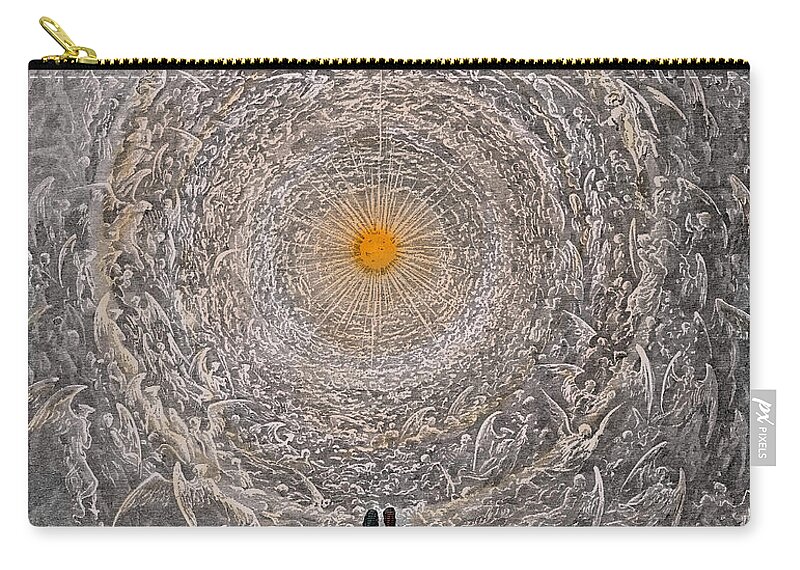 The Zip Pouch featuring the painting Paradise Canto Thirty One by Gustave Dore