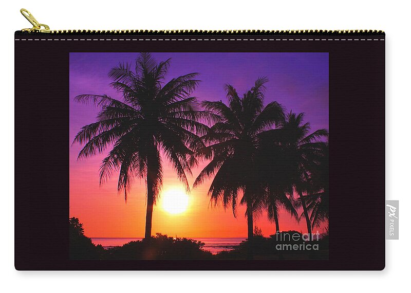  Scenic Sunset Zip Pouch featuring the photograph Paradise is Waiting by Scott Cameron