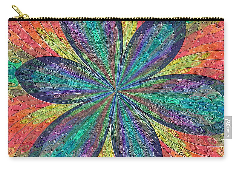 Paradiso Zip Pouch featuring the mixed media Paradiso 4 by Leigh Eldred