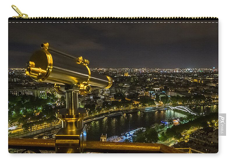 Europe Zip Pouch featuring the photograph Paris from the Tower by Tim Stanley