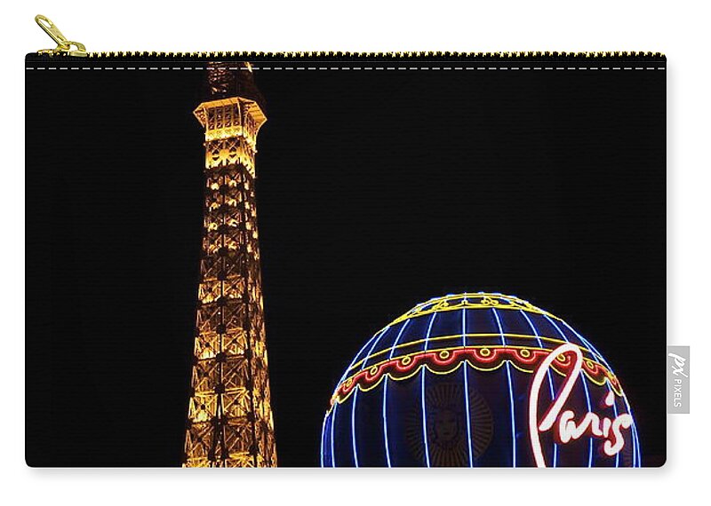 Paris Zip Pouch featuring the photograph Paris In Vegas by Bridgette Gomes
