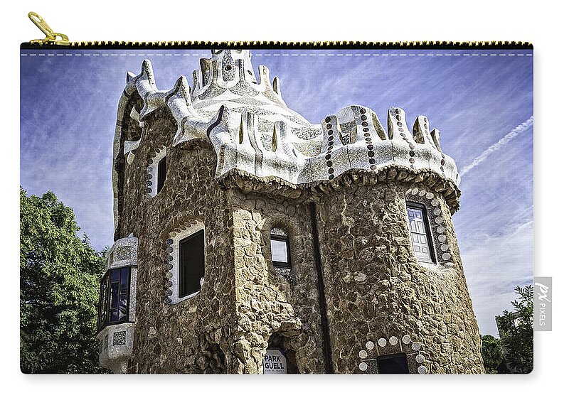 Gaudi Zip Pouch featuring the photograph Park Guell - Barcelona, Spain by Madeline Ellis