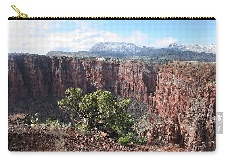 Parker Canyon Zip Pouch featuring the photograph Parker Canyon In The Sierra Ancha Arizona by Tom Janca