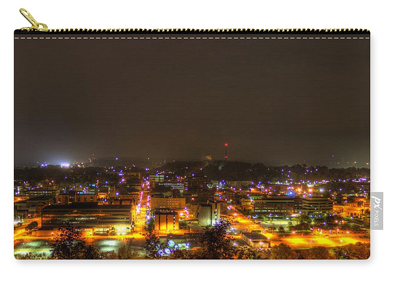 Parkersburg Zip Pouch featuring the photograph Parkersburg HDR at night by Jonny D