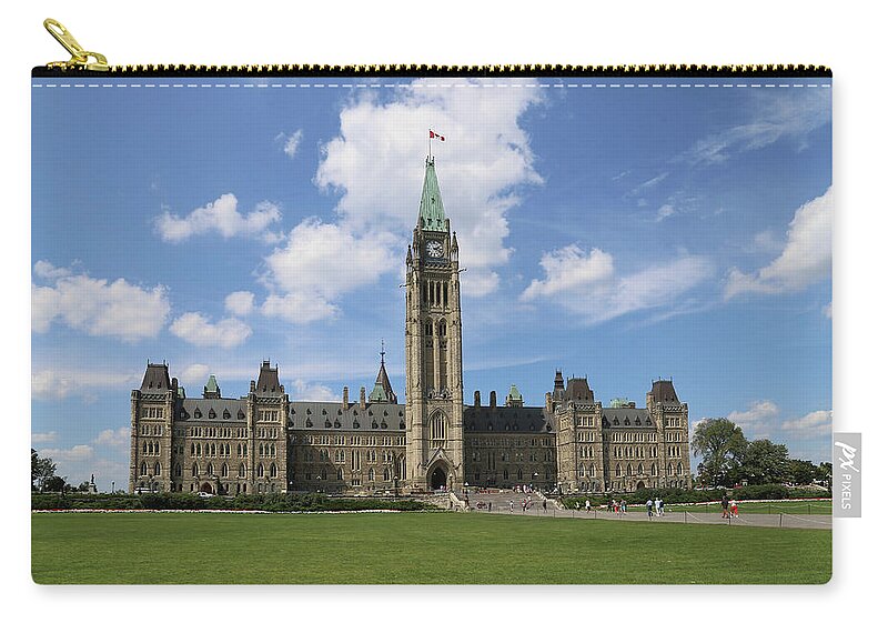 Outdoors Zip Pouch featuring the photograph Parliament Hill, Peace Tower, Ottawa by Buena Vista Images